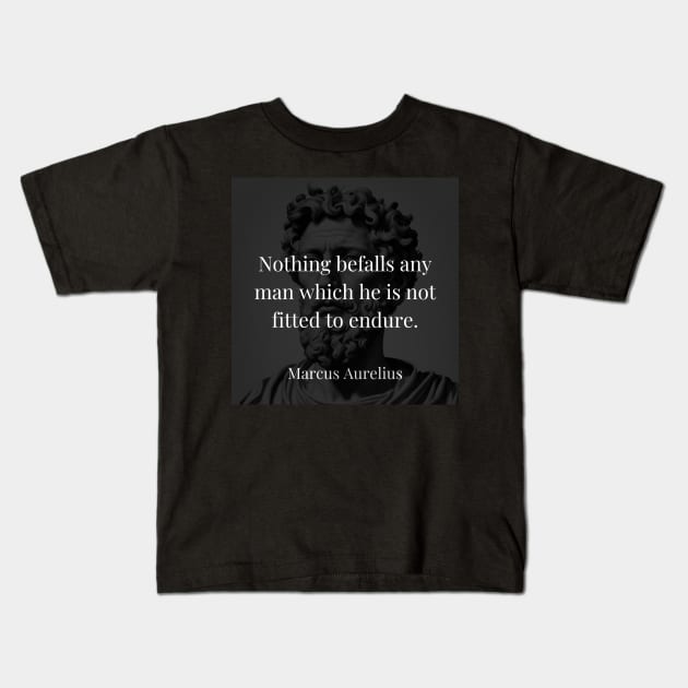 Marcus Aurelius's Resilience Doctrine Kids T-Shirt by Dose of Philosophy